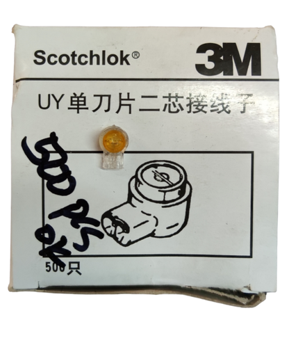 Scotchlok UY Connector 3M electrical part box with product illustration and branding