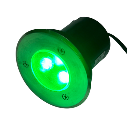 3W LED pool light 12V green illuminated in dark with durable waterproof design for pools
