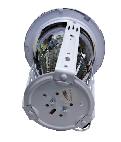 Biglite 4 inch E27 downlight fixture with white housing and reflective interior for lighting installation