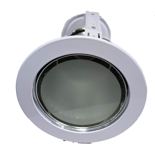 Biglite 4 inch E27 downlight fixture with white trim for ceiling lighting installation