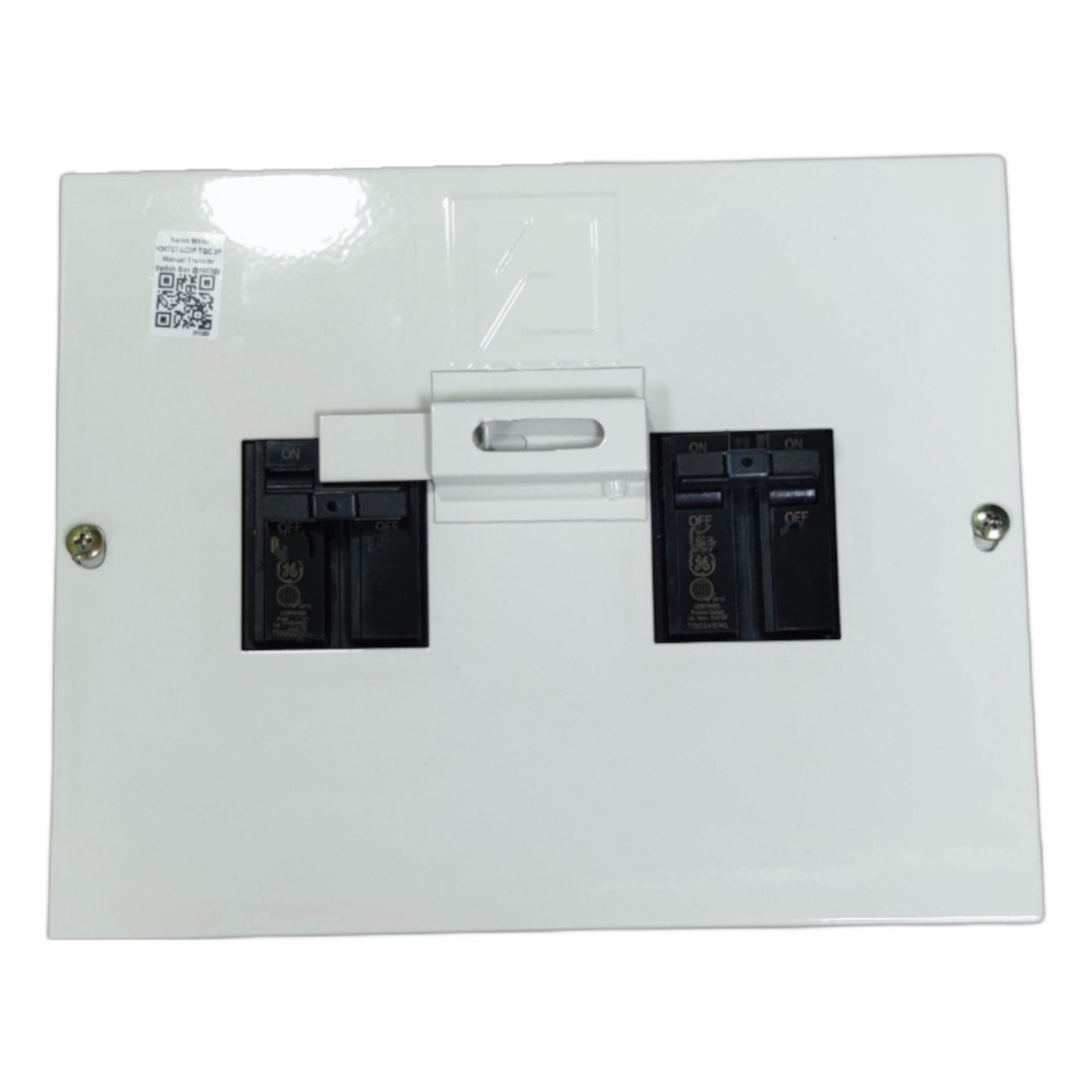 ABB or GE MTS 40A 2 Pole Single Phase Manual Transfer Switch Double Pole Double Throw for Bolt On Circuit Breaker TQC GE with Koten Metal Enclosure