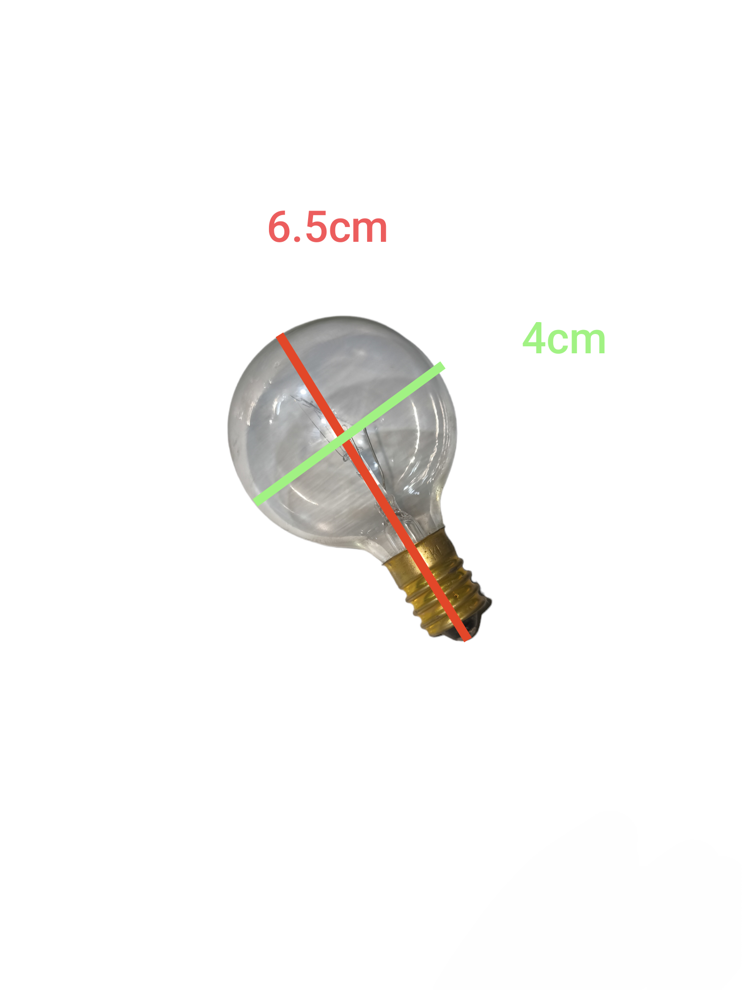 40W E14 incandescent bulb 220V clear glass bulb measuring 6.5cm by 4cm