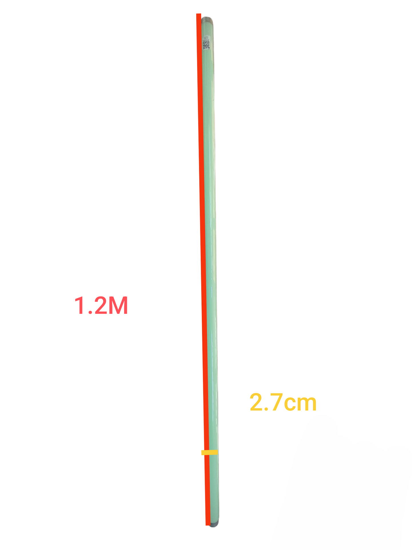 Electx Electrical Supply 40W green fluorescent tube measuring 1.2M by 2.7cm for bright lighting