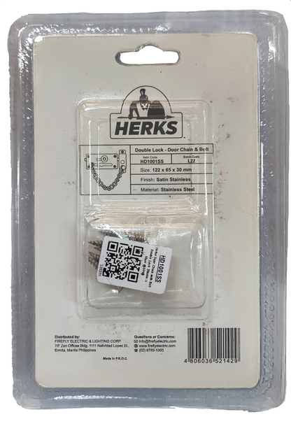 Double Lock - Door Chain & Bolt ( Herks) HD1001SS