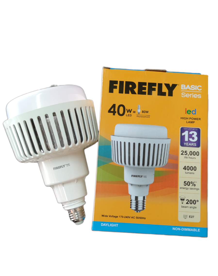 Firefly 40W LED High Power Lamp E27 220V Daylight, 40W LED Bulb