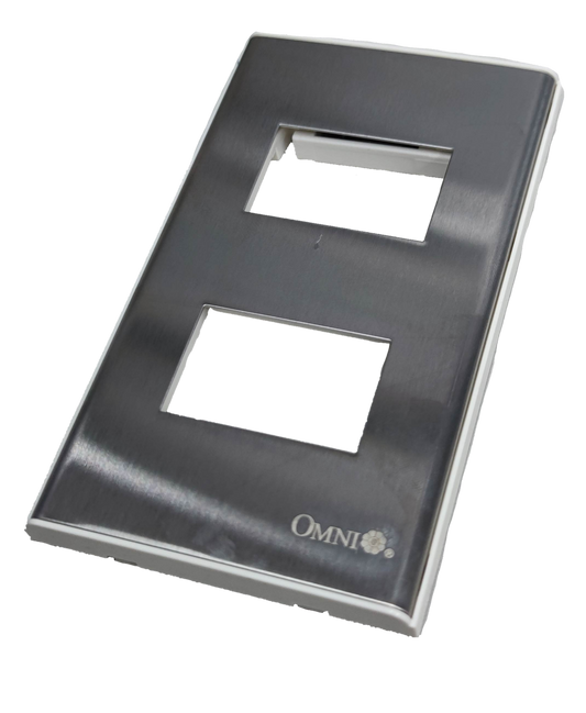 Omni 2 Gang Plate Chrome Cover Device WWP-112S