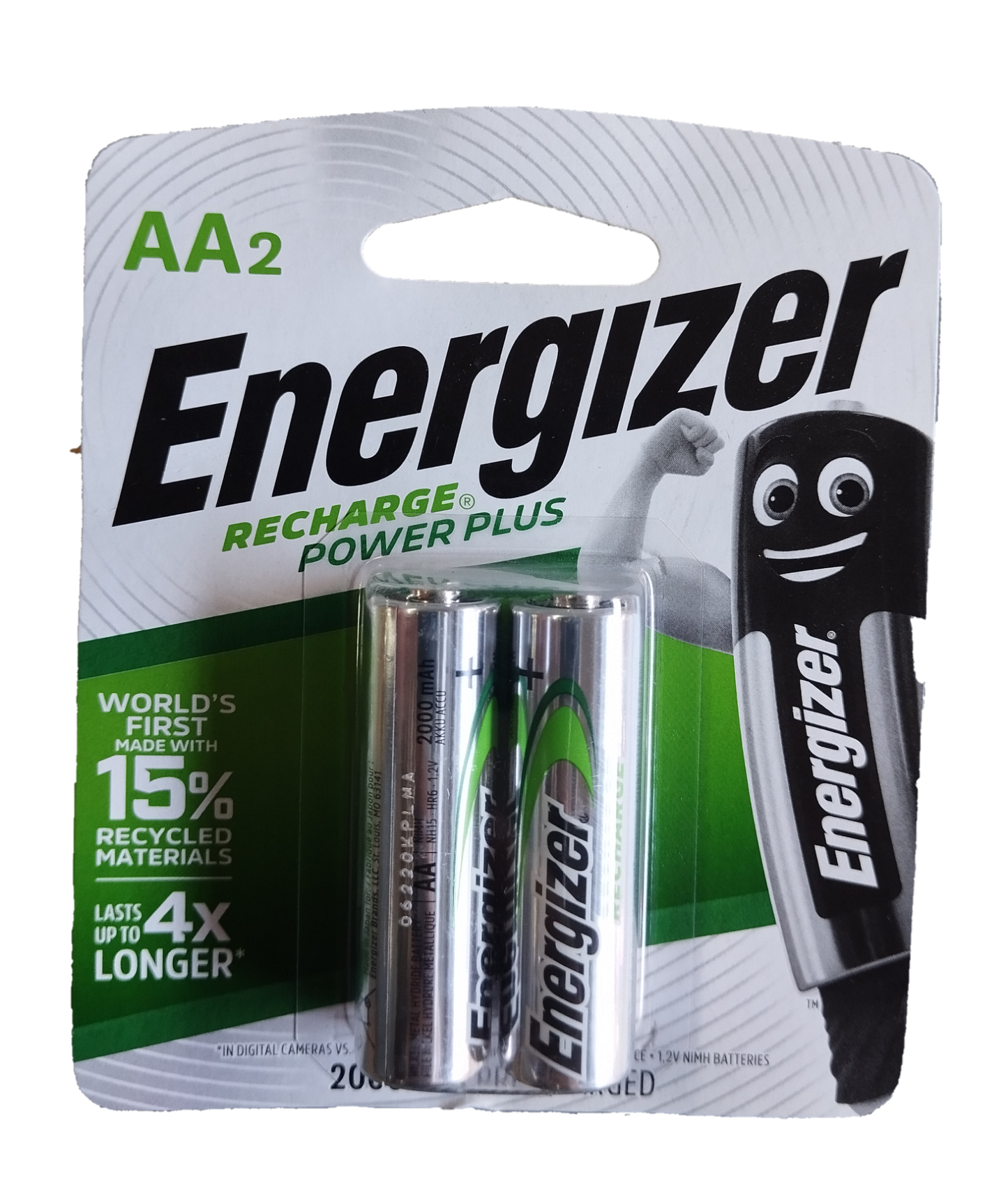 Energizer AA Rechargeable Battery Pack of 2 200mAh HR6 1.2V