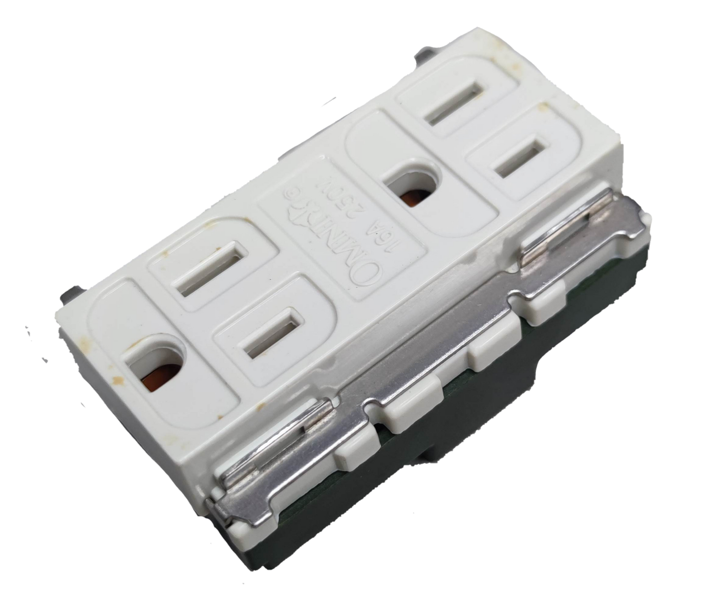 Omni Duplex Flat Pin with Ground Classic 16A 250VAC WGD-402