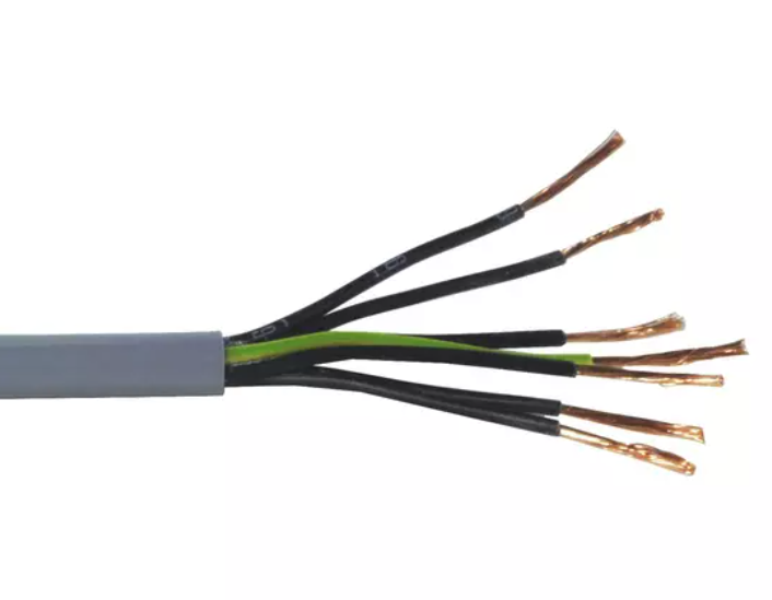 Helukabel Control Cable 1.5mm Un Shielded AWG 16 7G or 7 Cores in Different Lengths 300V AC / 500V AC Oil Resistant, Flame Retardant Acc DIn VDE 0482-332-1-2 IEC 60332-1-2, Class 5