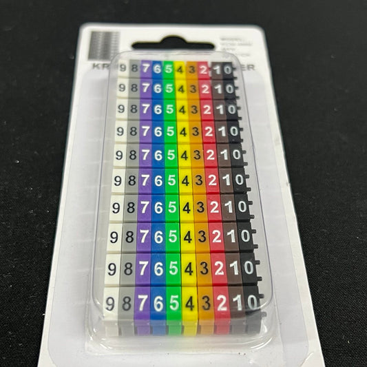 Cable Marker Clip On 0-9 Assorted Color 4MM   KCM-4MM Wire Tagging