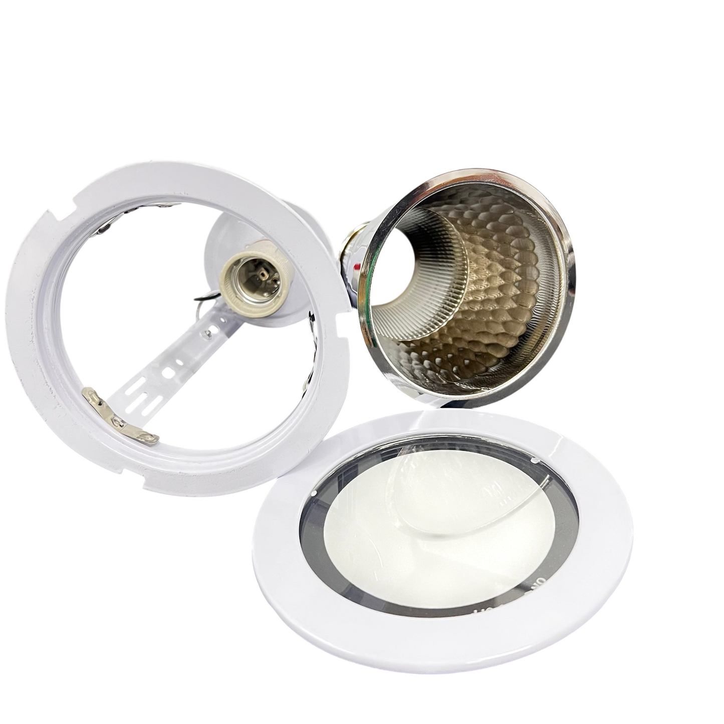 Firefly 4" Pinlight Casing with Glass Cover E27 10A, 4" Downlight Fixture with Glass Cover E27 10A FD301WH4