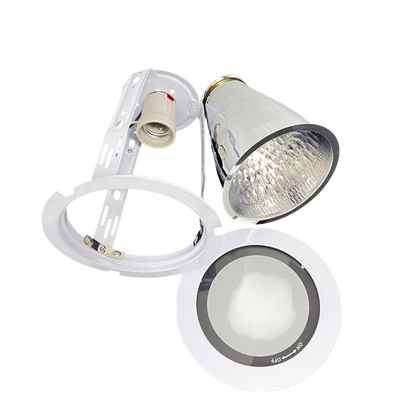 Firefly 4" Pinlight Casing with Glass Cover E27 10A, 4" Downlight Fixture with Glass Cover E27 10A FD301WH4