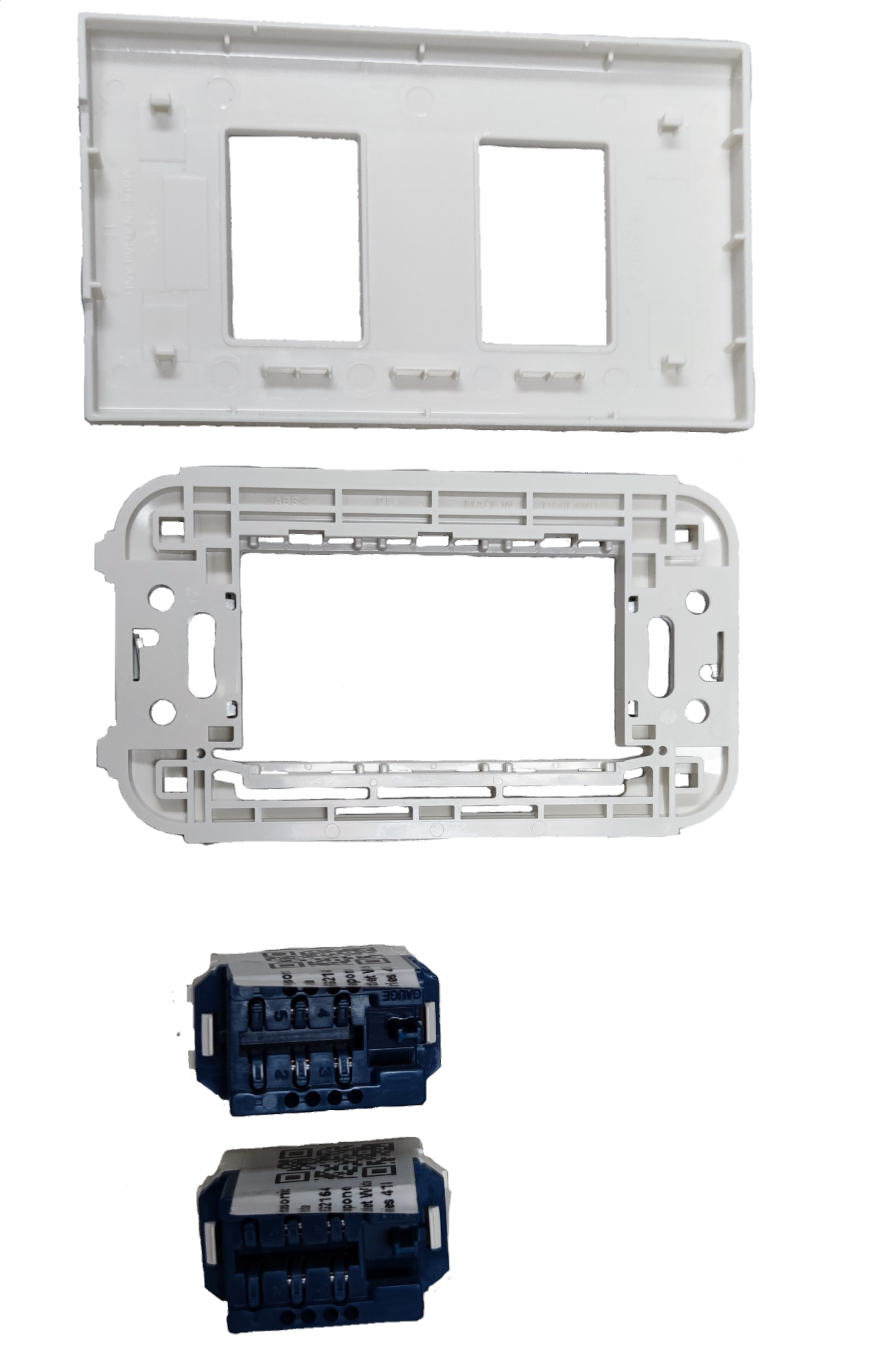 Panasonic 2 Gang Telephone Outlet with Plate, 2 Gang Voice Outlet with Plate WEG2164 x 2PCS / WEG6802W-1