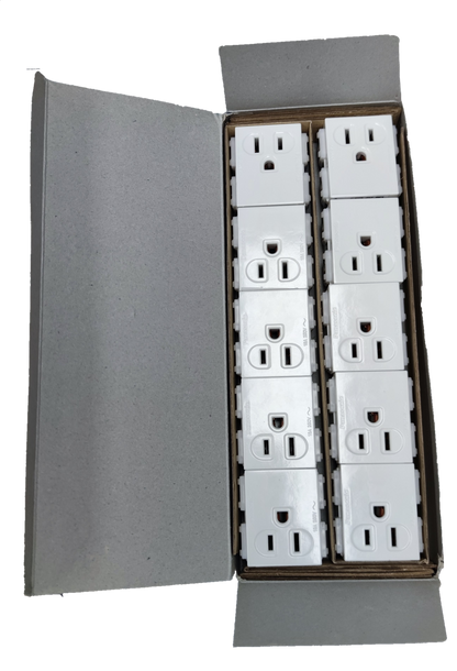 Panasonic 3 Wire Grounding Receptacle, Quick Connect Terminal 16A 250V 10PCS , Flat Pin with Ground Center Device 10PCS WEG1101-5