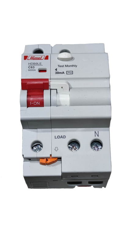 Himel 63A 6 KAIC 30mA 1P+N 220V AC HDB9LEN63IC63S, RCBO Residual Circuit Breaker with OverLoad
