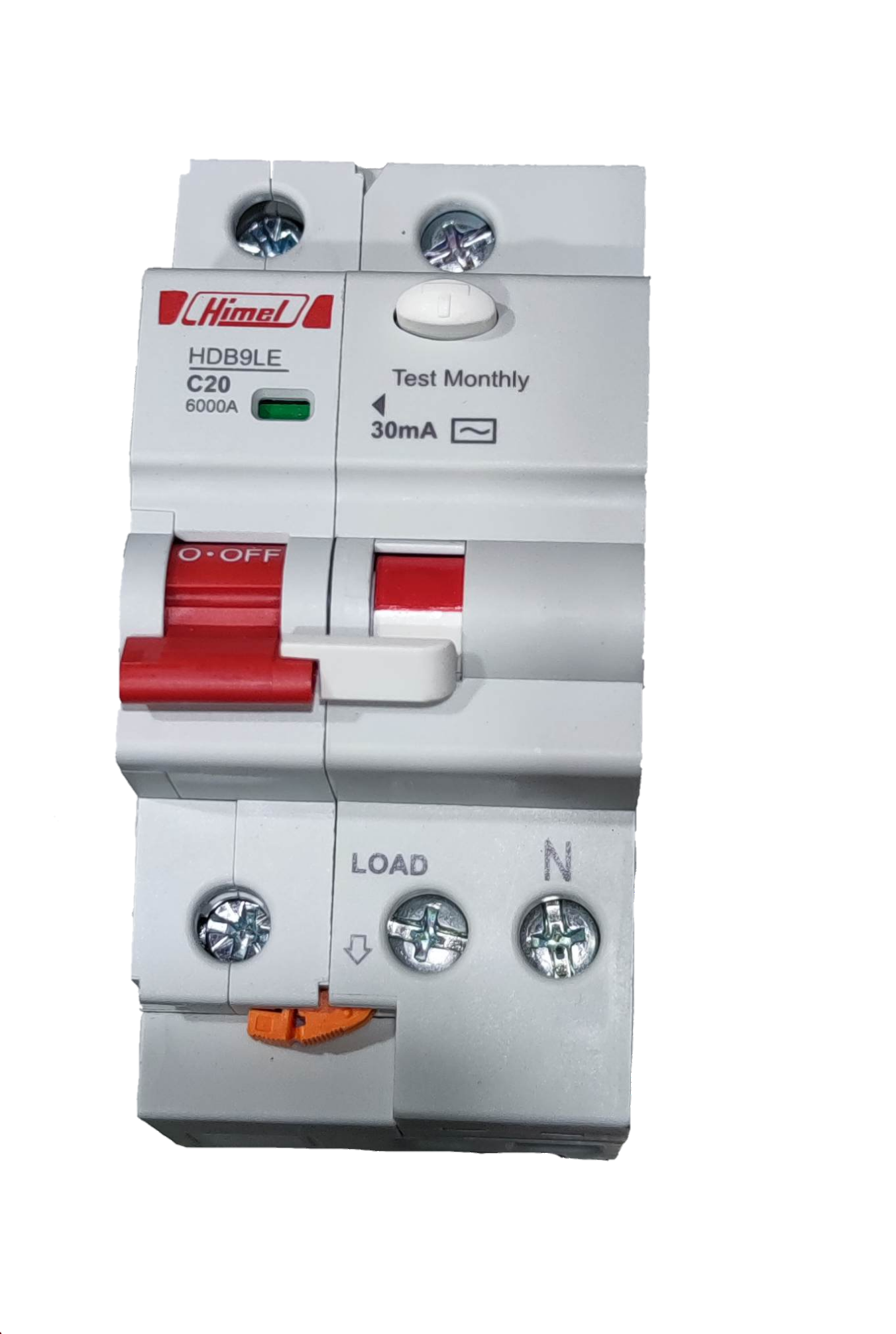 Himel 20A 6 KAIC 30mA 1P+N 220V AC  HDB9LEN32IC20S, RCBO Residual Circuit Breaker with OverLoad