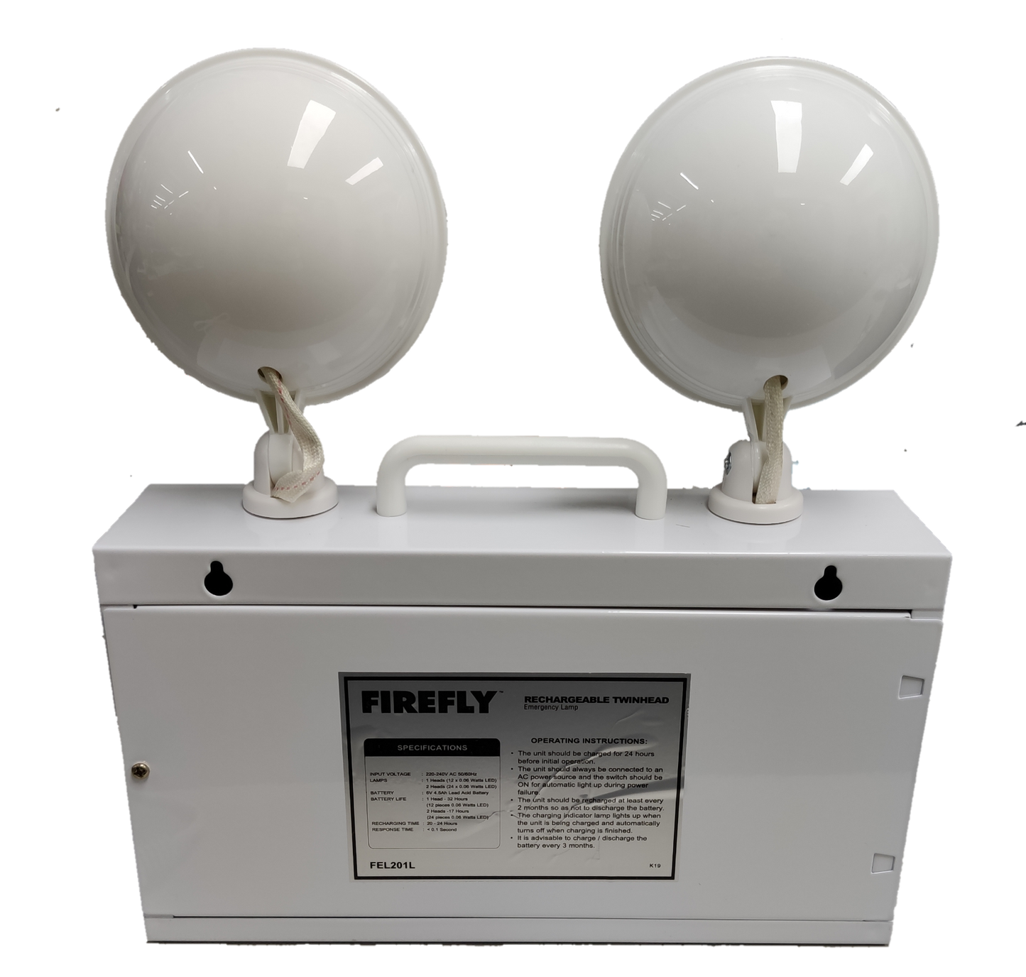 Firefly Emergency Light LED Twin Head Classic Design