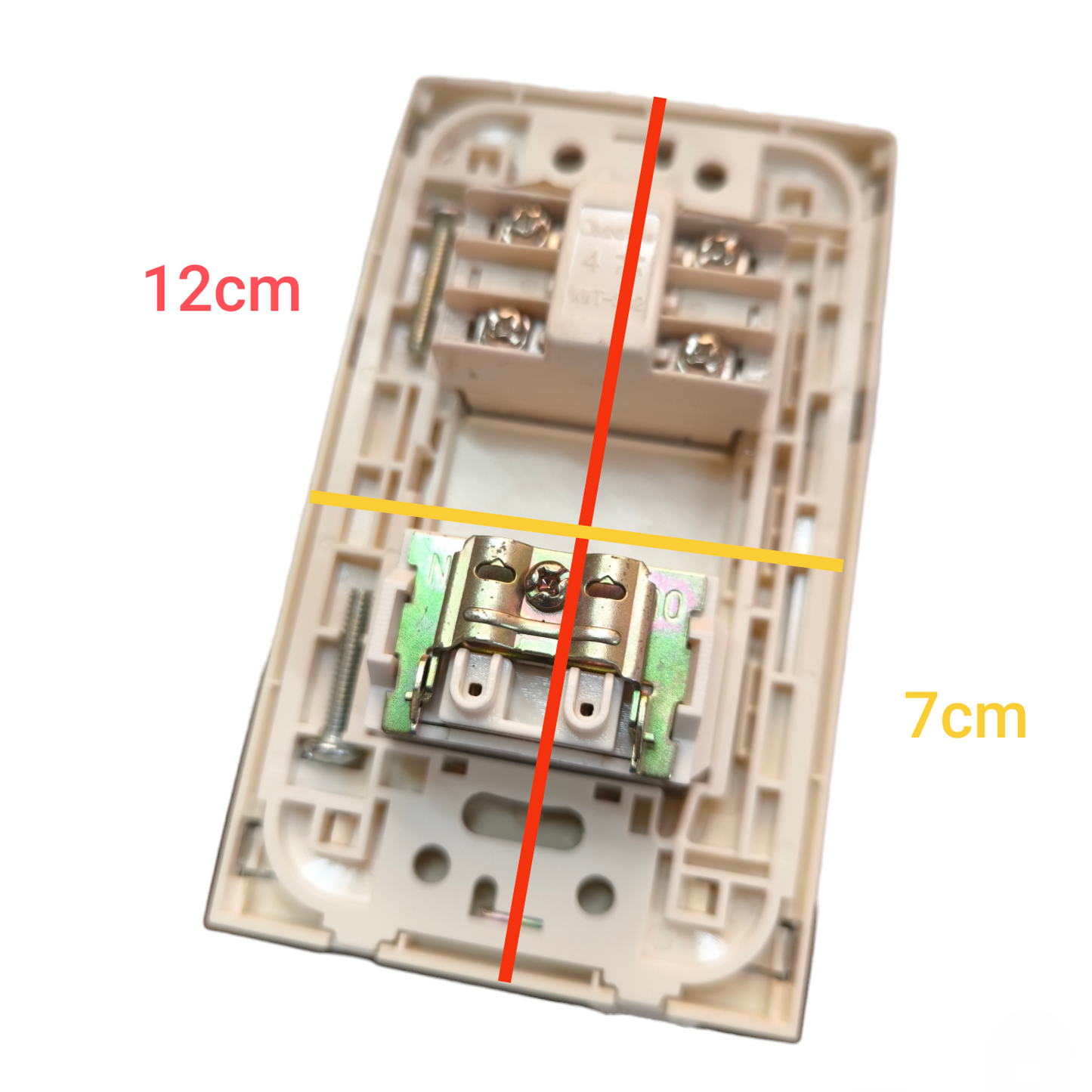 Omni 2 Gang Telephone Outlet and Cable Outlet with Stainless Plate Cover Wide Series WWP-112S+WWT-302+WWV-301