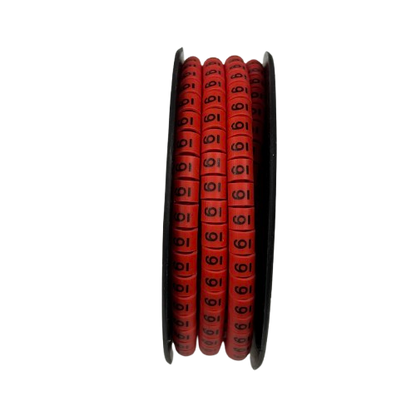 500pcs Cable Marker Red - 6 on a spool for organized and efficient wire labeling and identification