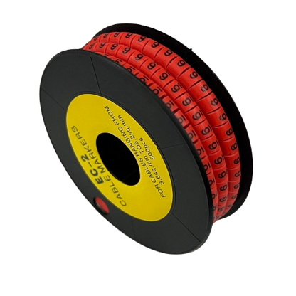 500pcs Cable Marker Red - 6 on a roll for effective cable organization and management