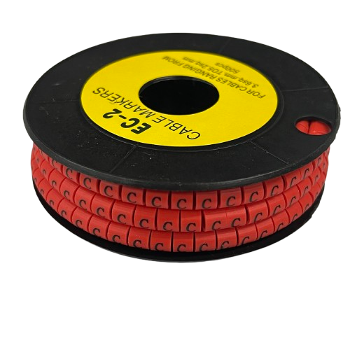Grippes 500pcs Cable Marker Red - C for effective cable organization and management