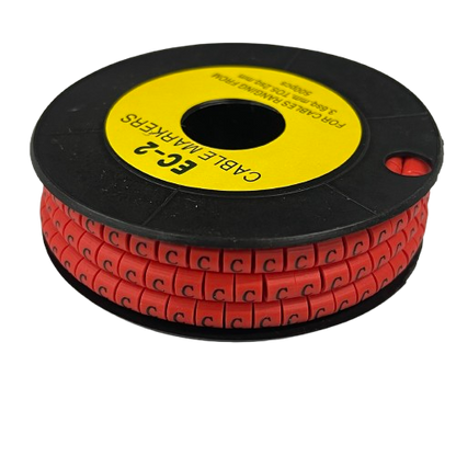 Grippes 500pcs Cable Marker Red - C for effective cable organization and management