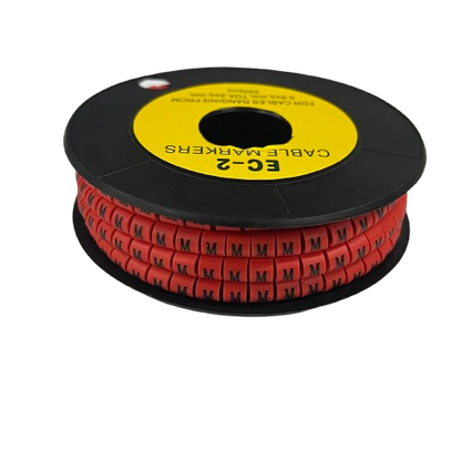 500pcs Cable Marker Red - M on a spool, perfect for organized cable management solutions