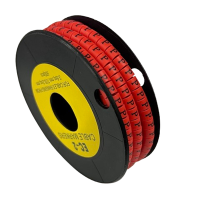 500pcs Cable Marker Red - P for organizing and identifying cables easily