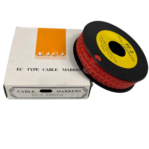 500pcs Cable Marker Red -S with packaging for organized cable management