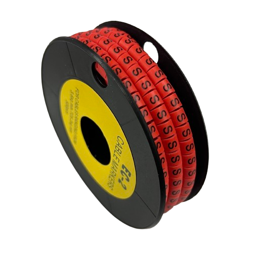 500pcs Cable Marker Red -S on a spool for efficient cable organization and management