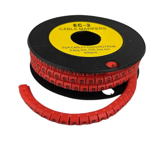 500pcs Cable Marker Red -S on a spool for efficient cable organization and identification