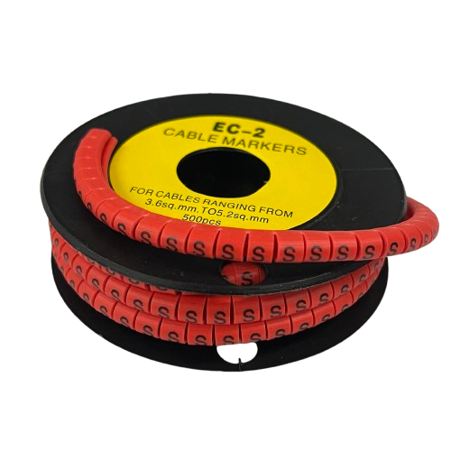 500pcs Cable Marker Red -S for organizing cables with easy identification and durability