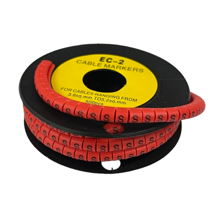 500pcs Cable Marker Red -S for organizing cables with easy identification and durability