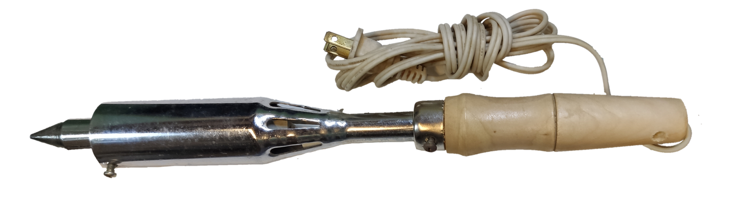 500W soldering iron 220V with metal tip and beige handle for precise hand tool use