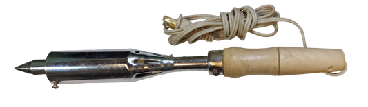 500W soldering iron 220V with metal tip and beige handle for precise hand tool use