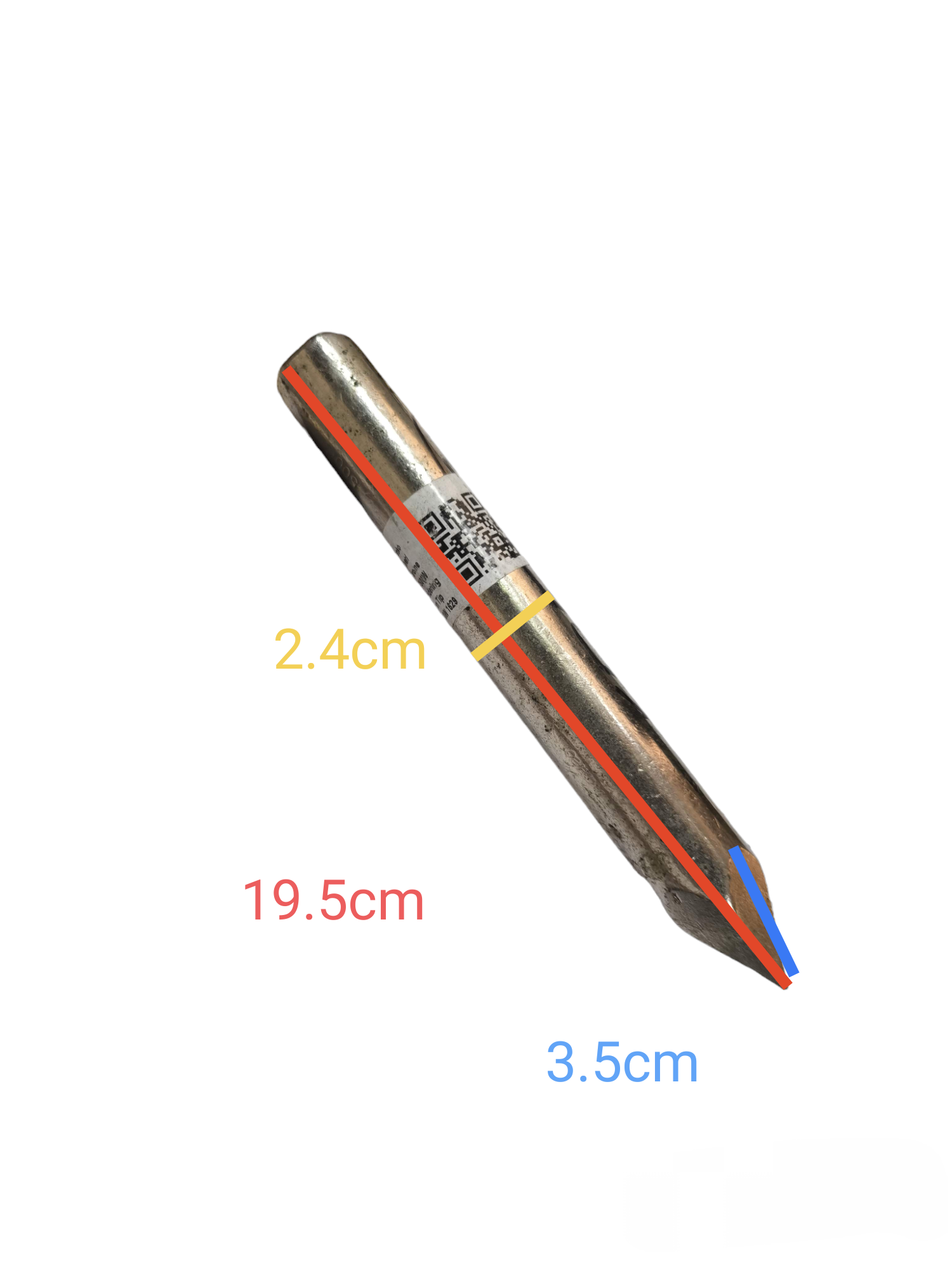 500W soldering iron tip replacement with measurements for precise fitting and durable metal construction