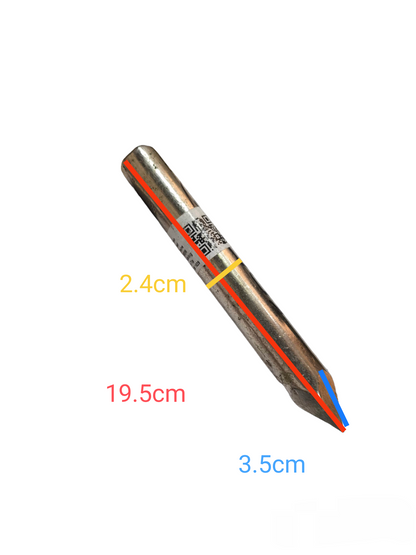 500W soldering iron tip replacement with measurements for precise fitting and durable metal construction