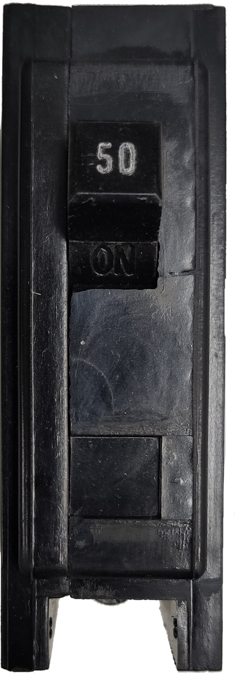 Westinghouse 50A 1 Pole Circuit Breaker Plug-in black electrical component with switch