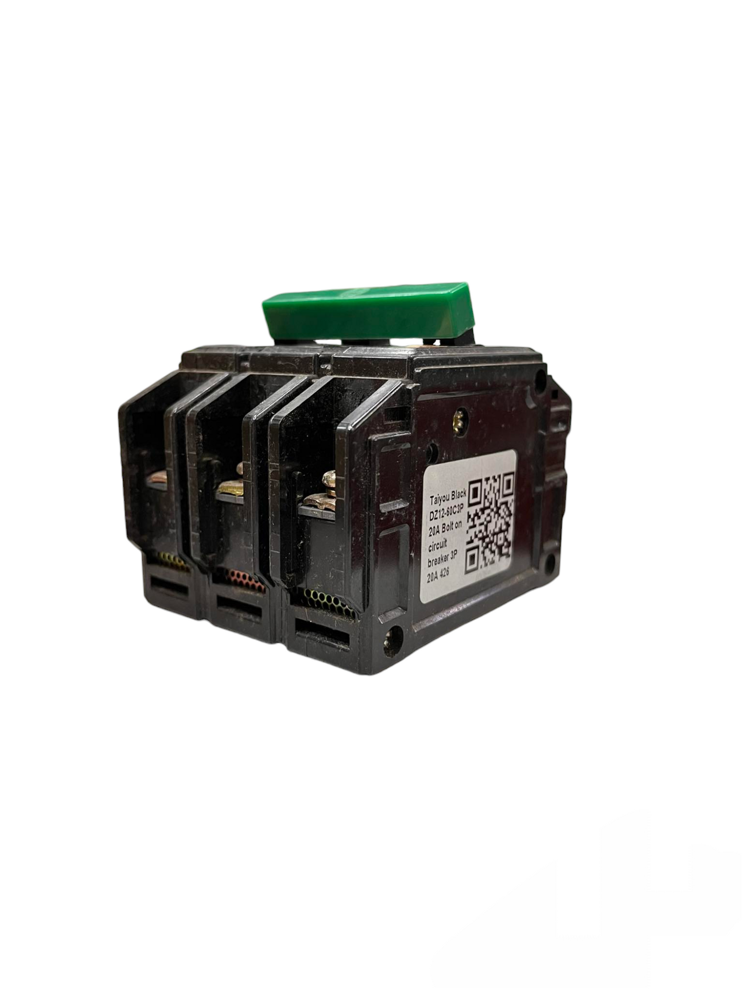 Taiyou 50A 3 Pole Circuit Breaker 10 KAIC with green toggle switch for electrical protection