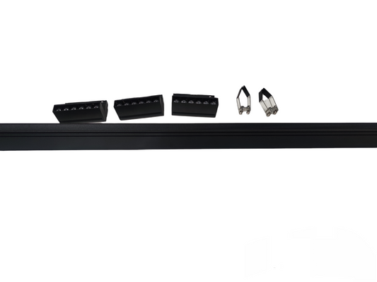 ILLUMIQ TERRA Magnetic Track Light 1 Meter 50mm with 3pcs 6W LED Foldable Grille Track Light Warm White 3000K 220V