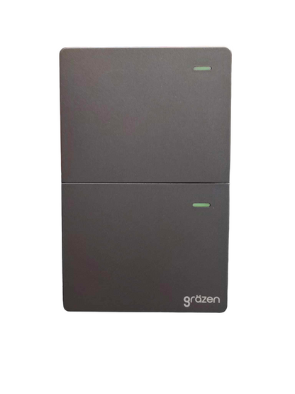 Grazen 2 Gang 3 Way Switch 16A 220V with Plate Cover Model GW-004 Grey