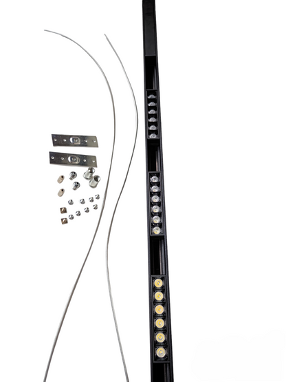 Magnetic Track Light 1 Meter with 3pcs 6W Grille Type Cool White 4000K with 100W Power Supply 220V ( ILLUMIQ TERRA) 50mm Track