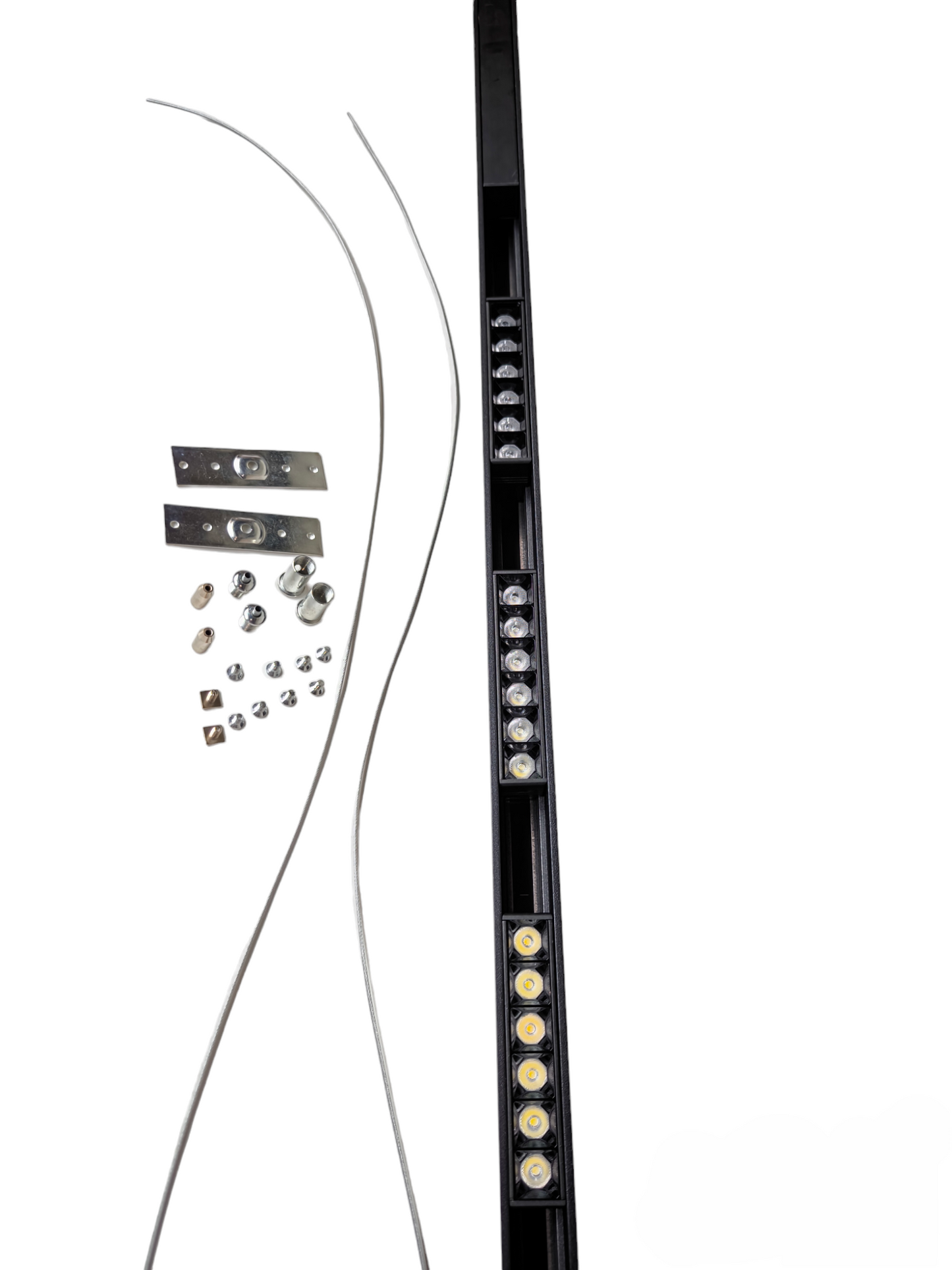 Magnetic Track Light 1 Meter with 3pcs 6W Grille Type Warm White 3000K with 100W Power Supply 220V ( ILLUMIQ TERRA) 50mm Track