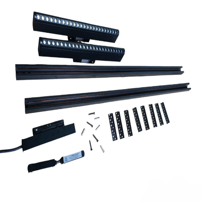 ILLUMIQ TERRA Magnetic Track Light 2 Meters 26mm with 4pcs 12W LED Rotary Grille Track Light 220V Daylight 6500K