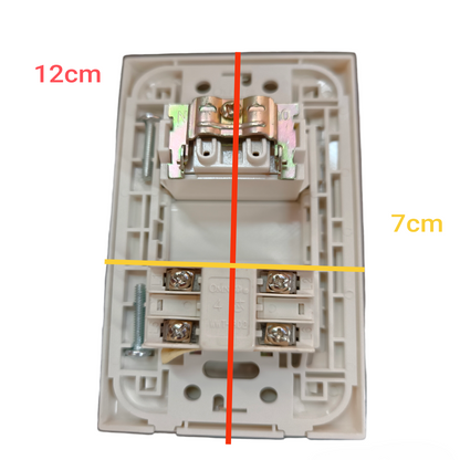 Omni 2 Gang Telephone and TV Outlet with Plate Cover WWP-112+WWT-302+WWV-301