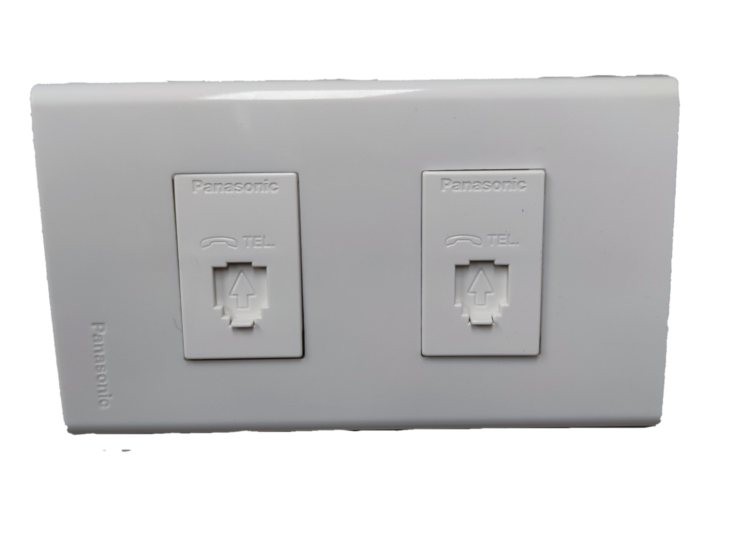 Panasonic 2 Gang Telephone Outlet with Plate, 2 Gang Voice Outlet with Plate WEG2164 x 2PCS / WEG6802W-1
