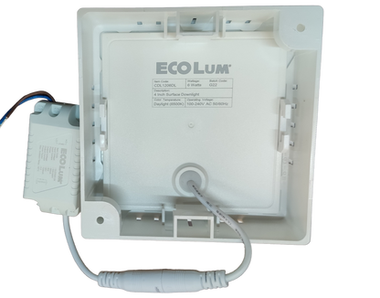 Ecolum 12W 6" Surface Downlight Square Daylight 220V 170mm Surface Downlight 220V 12W 220V Surface Downlight 6500k