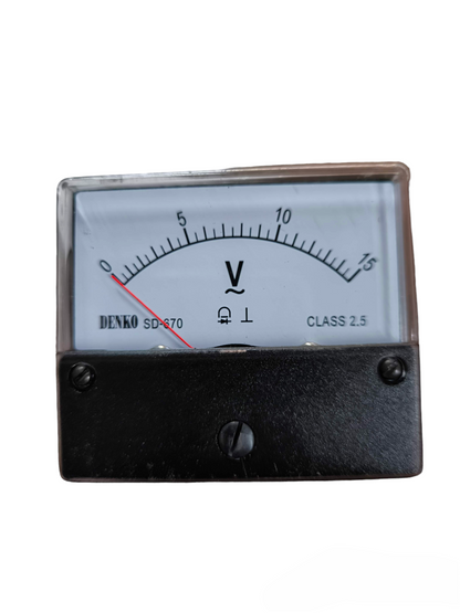 Denko 15V AC Panel Meter 60mm x70 mm