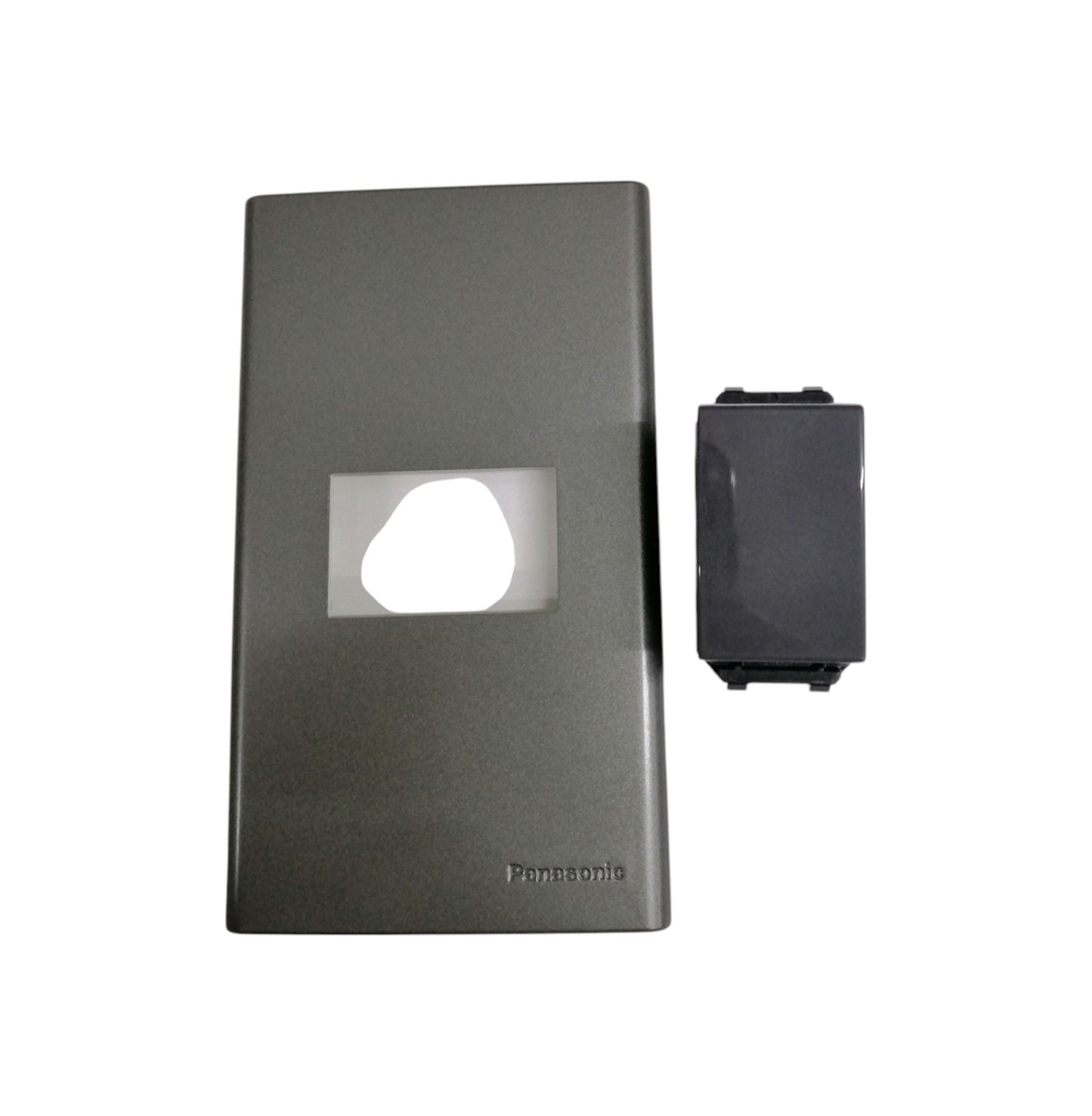 Panasonic 1 Gang 3 Way Switch with Plate Cover 16A 250V Metallic Gray WEG6801MH-1/WEG5002HK-5