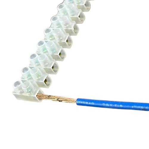 5A PVC terminal block 12 pairs for secure electrical connections with transparent casing